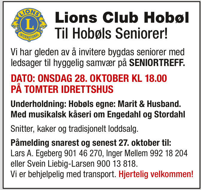 Seniortreff 28. oktober